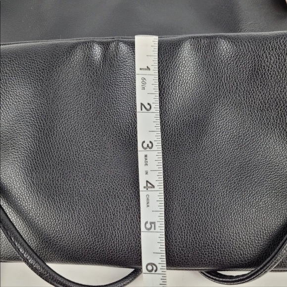 Victoria Secret black faux leather fringe backpack like new super clean - Picture 5 of 8